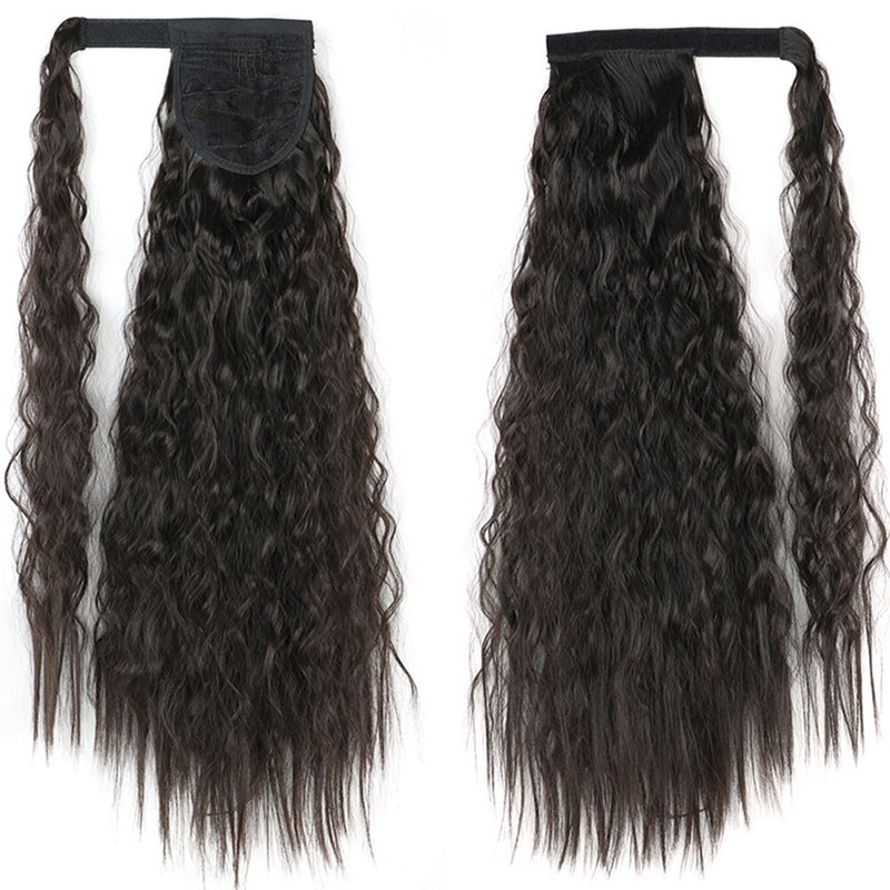 MERISIHAIR - Cabelo Sintético Longo, Reto, Moldável, c/ Presilha, Rabo de Cavalo, Extensão de Cabelo - Resistente ao Calor.