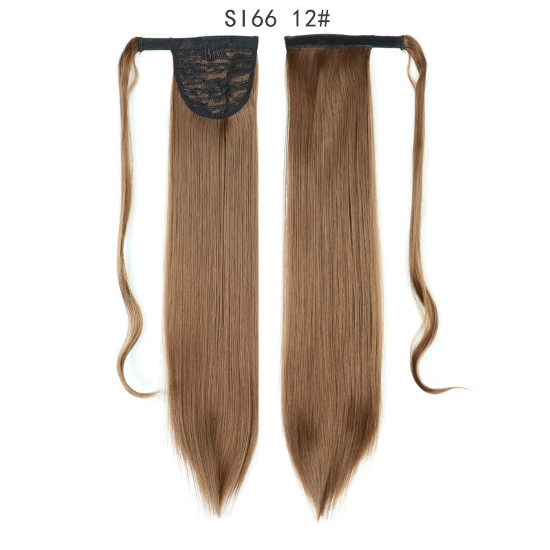 MERISIHAIR - Cabelo Sintético Longo, Reto, Moldável, c/ Presilha, Rabo de Cavalo, Extensão de Cabelo - Resistente ao Calor.