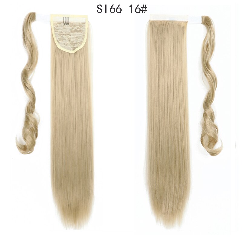 MERISIHAIR - Cabelo Sintético Longo, Reto, Moldável, c/ Presilha, Rabo de Cavalo, Extensão de Cabelo - Resistente ao Calor.