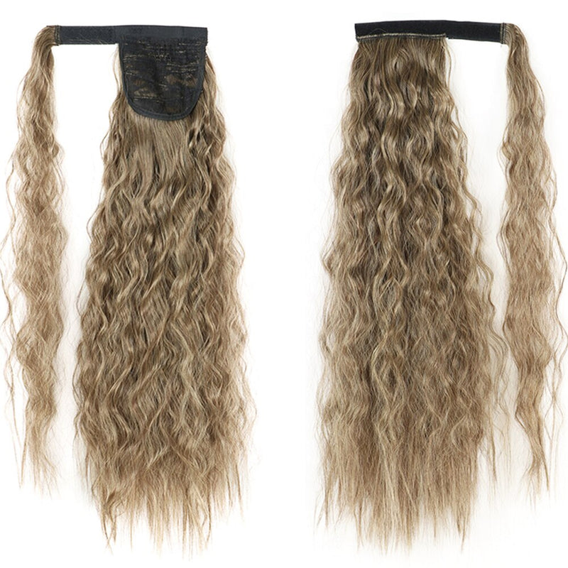 MERISIHAIR - Cabelo Sintético Longo, Reto, Moldável, c/ Presilha, Rabo de Cavalo, Extensão de Cabelo - Resistente ao Calor.