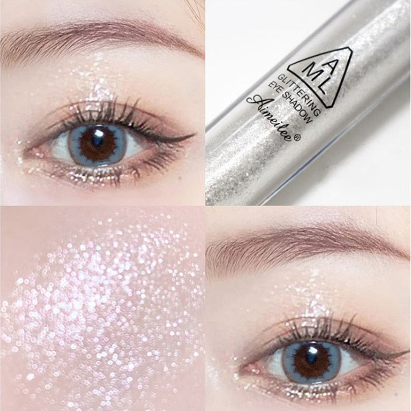 Maquiagem Nude Shimmer Diamond Glitter -  Sombra Líquida de Pigmento Mineral de Longa Duração.