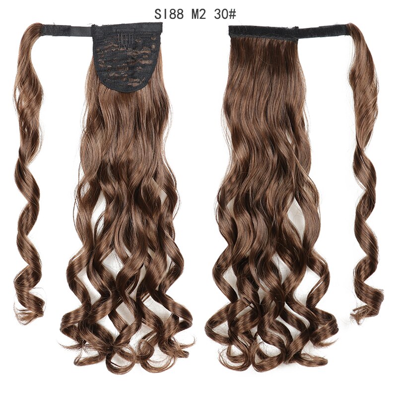 MERISIHAIR - Cabelo Sintético Longo, Reto, Moldável, c/ Presilha, Rabo de Cavalo, Extensão de Cabelo - Resistente ao Calor.