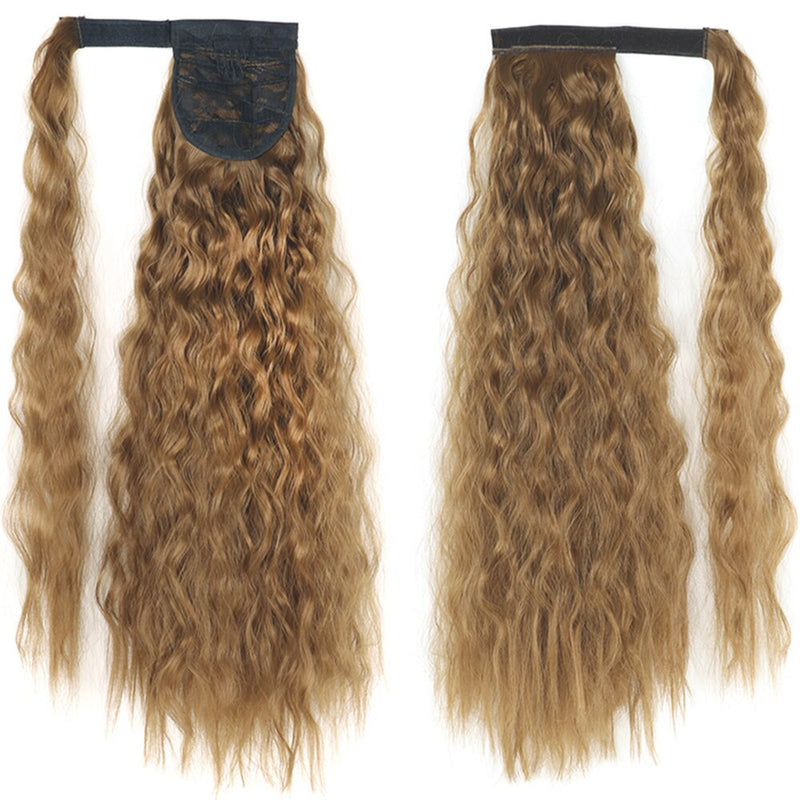 MERISIHAIR - Cabelo Sintético Longo, Reto, Moldável, c/ Presilha, Rabo de Cavalo, Extensão de Cabelo - Resistente ao Calor.