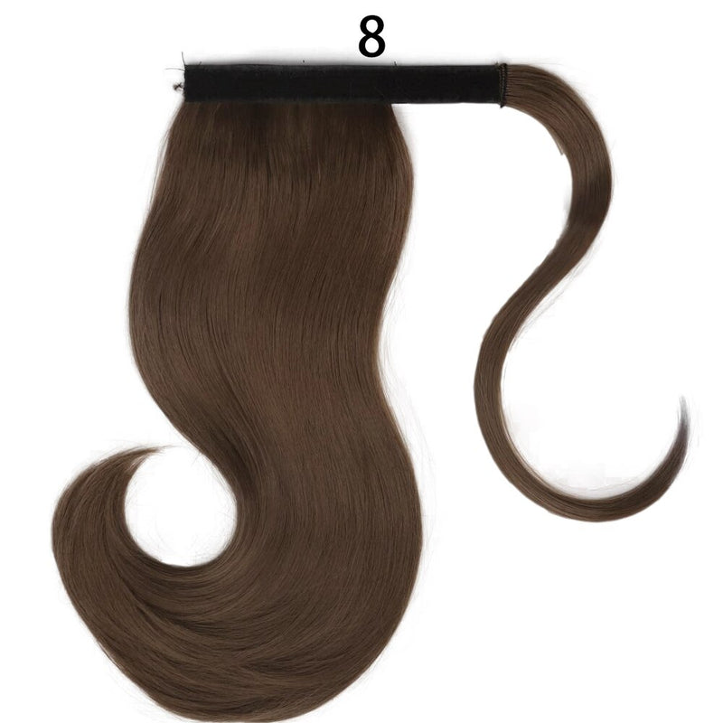 MERISIHAIR - Cabelo Sintético Longo, Reto, Moldável, c/ Presilha, Rabo de Cavalo, Extensão de Cabelo - Resistente ao Calor.