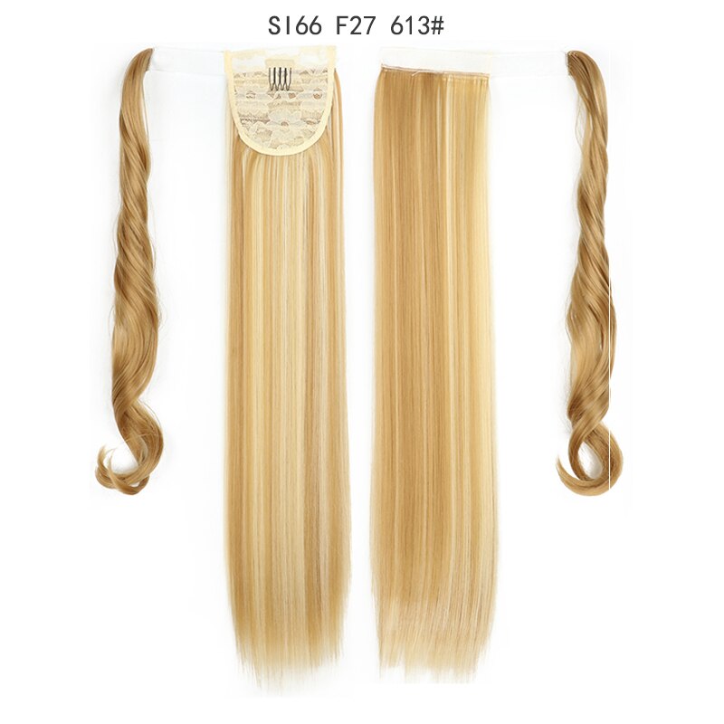 MERISIHAIR - Cabelo Sintético Longo, Reto, Moldável, c/ Presilha, Rabo de Cavalo, Extensão de Cabelo - Resistente ao Calor.