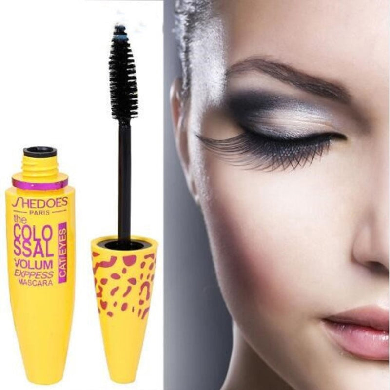 Rímel à prova d'água 3D, Fibra de Seda - Mascara Long Lasting Black Concentrada - Maquiagem para os Olhos.