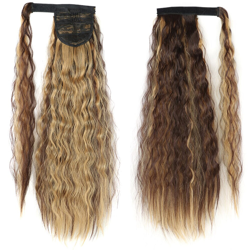 MERISIHAIR - Cabelo Sintético Longo, Reto, Moldável, c/ Presilha, Rabo de Cavalo, Extensão de Cabelo - Resistente ao Calor.