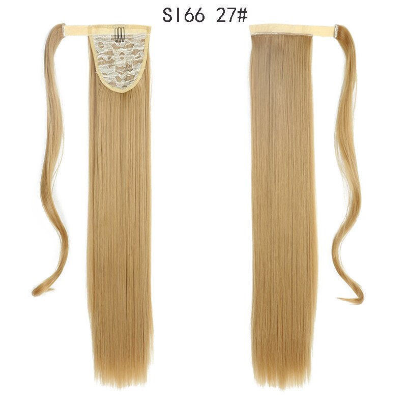 MERISIHAIR - Cabelo Sintético Longo, Reto, Moldável, c/ Presilha, Rabo de Cavalo, Extensão de Cabelo - Resistente ao Calor.