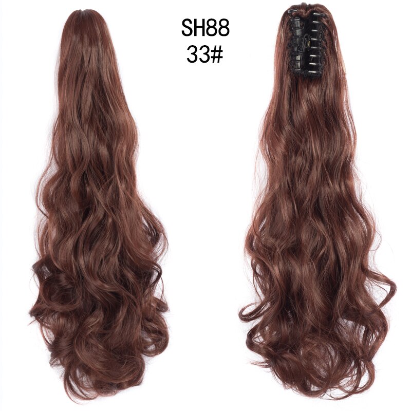 LISI GIRL Cabelo Sintético - 56 centímetros - Presilha em Rabo de Cavalo - Longo, Ondulado, Moldável, Resistente ao Calor.