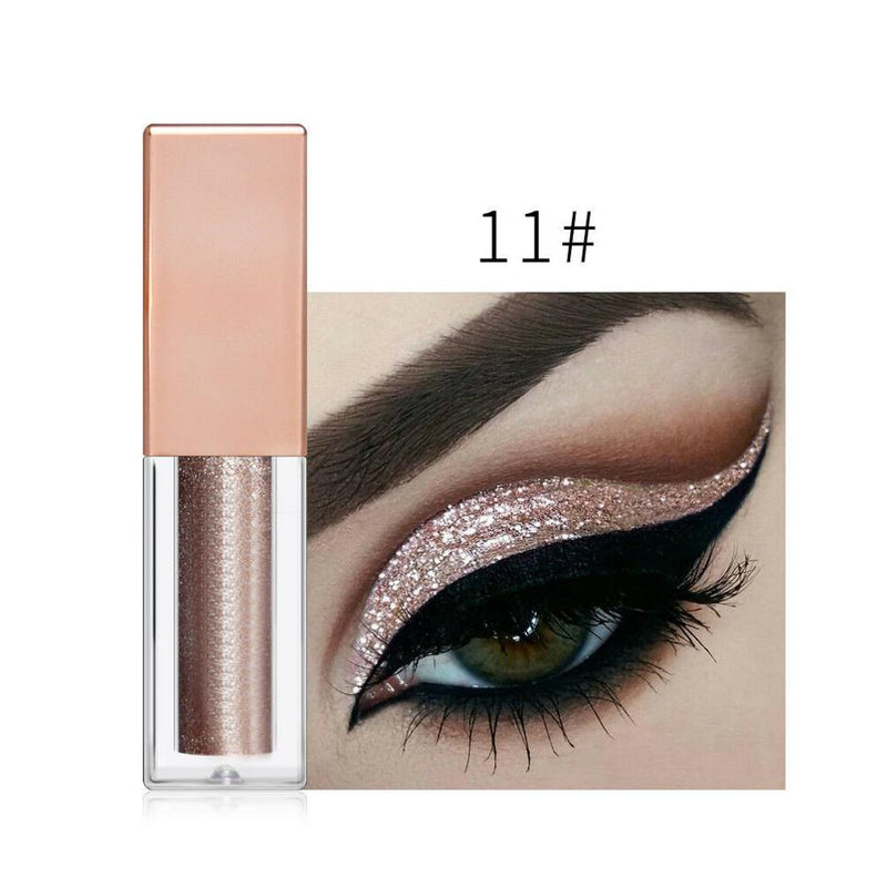 15 Cores Glitter Shimmer Metálico Sombra de Pigmento Único Sombra de Olhos Duradouro À Prova D'Água Fácil de Usar Maquiagem