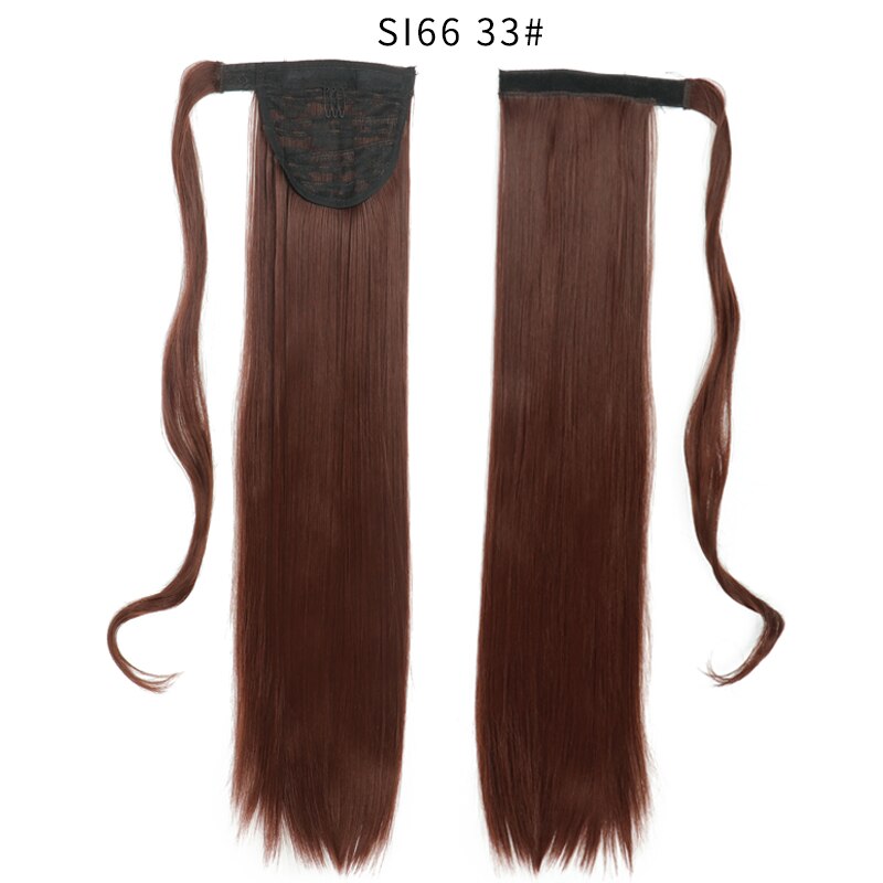 MERISIHAIR - Cabelo Sintético Longo, Reto, Moldável, c/ Presilha, Rabo de Cavalo, Extensão de Cabelo - Resistente ao Calor.