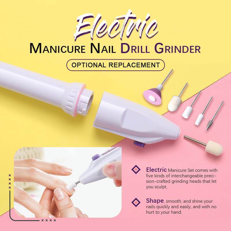 Caneta Manicure - tenha tudo em suas mãos sem esforço - Máquina de lixar para arte em unhas, lixa, removedor de esmalte de gel, broca elétrica portátil.