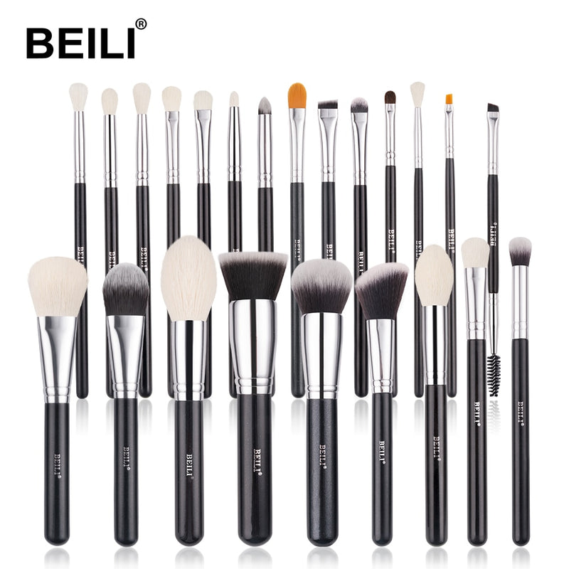 BEILI Goat - Conjunto de Pincéis de Maquiagem, Pincéis para Sombra de Maquiagem Profissional.