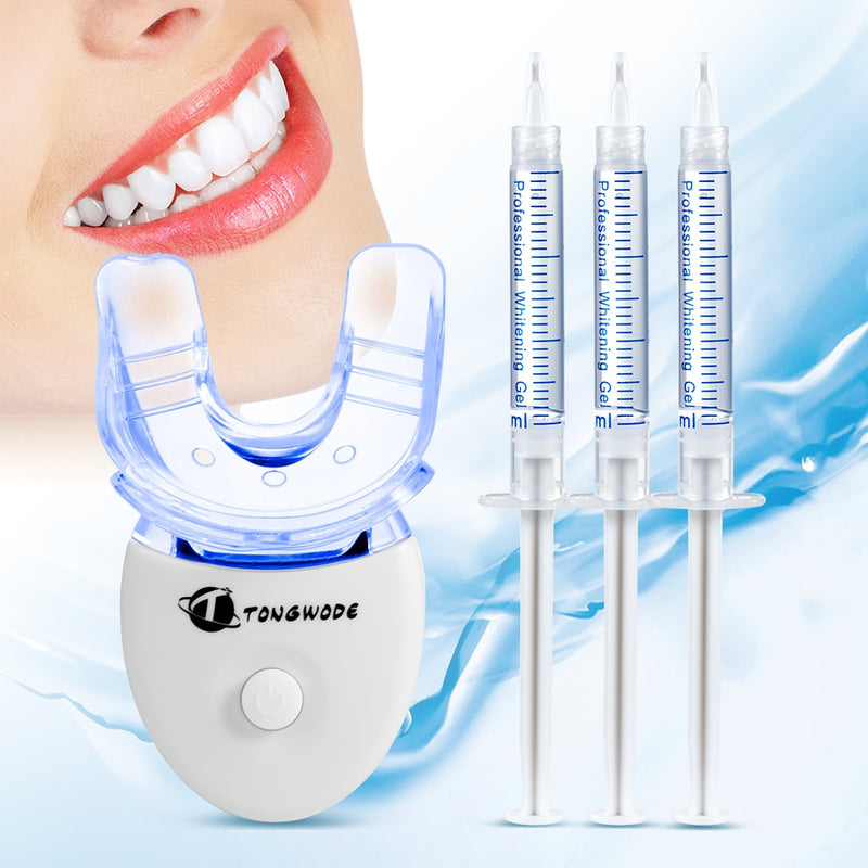 Kit de clareamento dental com LED acelerador. Peróxido Gel.