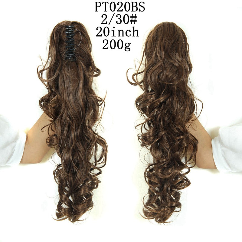 LISI GIRL Cabelo Sintético Feminino - Rabo de Cavalo com Presilhas.