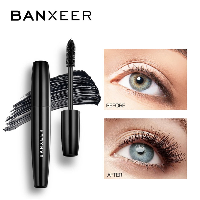 BANXEER Fluffy Máscara de Volumização - Maquiagem 4D Fibra da seda para seus cílios - Mascara À Prova D' Água Rimel 3D Mascara Extension e curvatura.