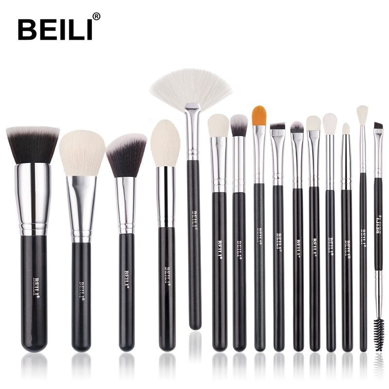 BEILI Goat - Conjunto de Pincéis de Maquiagem, Pincéis para Sombra de Maquiagem Profissional.