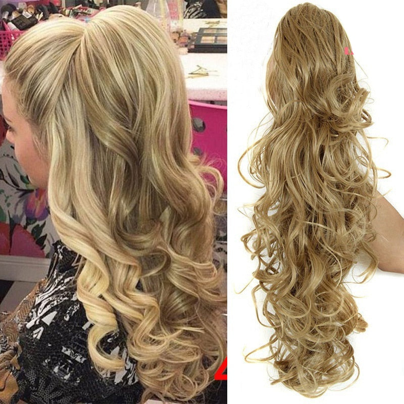 LISI GIRL Cabelo Sintético Feminino - Rabo de Cavalo com Presilhas.