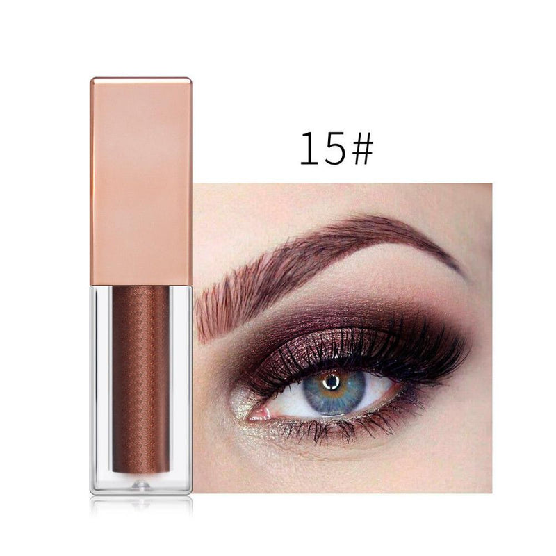 15 Cores Glitter Shimmer Metálico Sombra de Pigmento Único Sombra de Olhos Duradouro À Prova D'Água Fácil de Usar Maquiagem