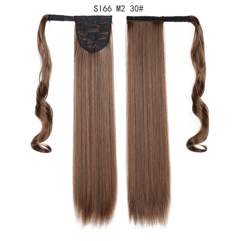 MERISIHAIR - Cabelo Sintético Longo, Reto, Moldável, c/ Presilha, Rabo de Cavalo, Extensão de Cabelo - Resistente ao Calor.