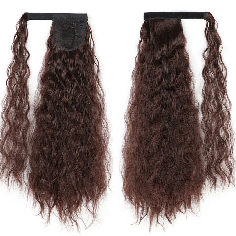 MERISIHAIR - Cabelo Sintético Longo, Reto, Moldável, c/ Presilha, Rabo de Cavalo, Extensão de Cabelo - Resistente ao Calor.