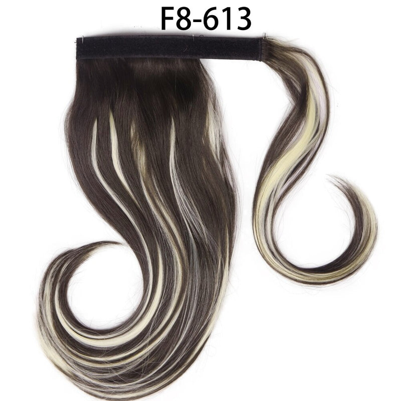 MERISIHAIR - Cabelo Sintético Longo, Reto, Moldável, c/ Presilha, Rabo de Cavalo, Extensão de Cabelo - Resistente ao Calor.