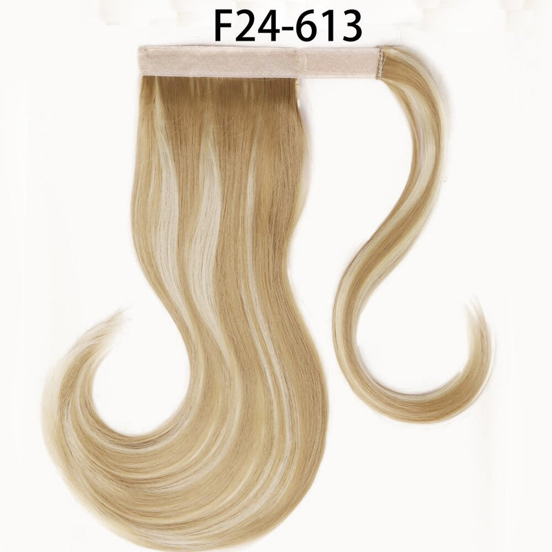 MERISIHAIR - Cabelo Sintético Longo, Reto, Moldável, c/ Presilha, Rabo de Cavalo, Extensão de Cabelo - Resistente ao Calor.