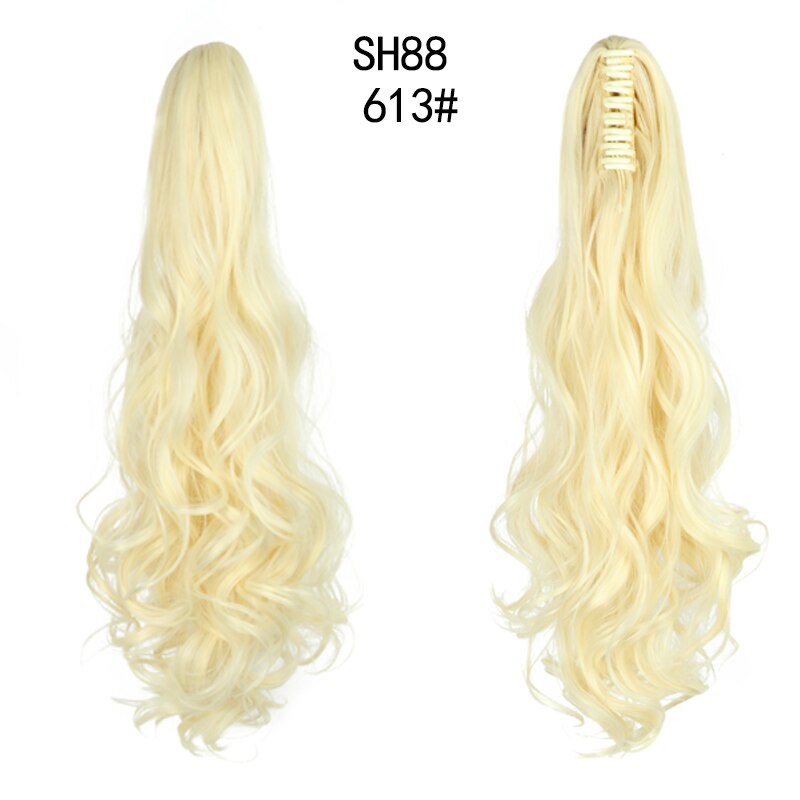 LISI GIRL Cabelo Sintético - 56 centímetros - Presilha em Rabo de Cavalo - Longo, Ondulado, Moldável, Resistente ao Calor.