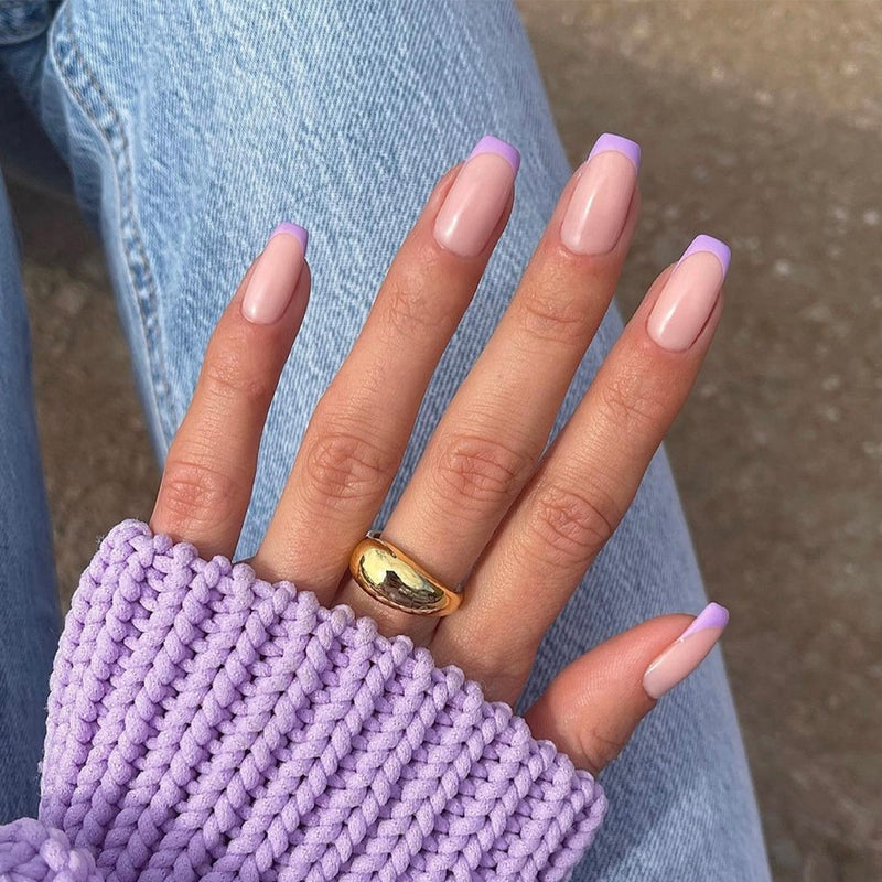 24 pçs/caixa charmosas unhas postiças, adesivas, cobertura completa, destacável, unhas acrílicas.