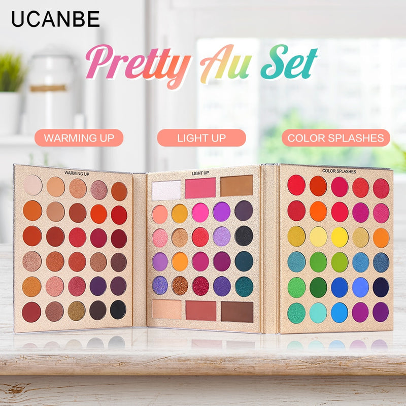 UCANBE 86 Cores de sombras com Blush - cores vibrantes - acabamento perfeito.