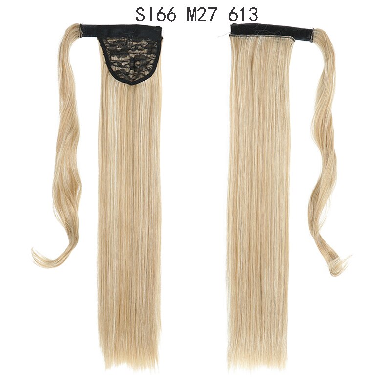 MERISIHAIR - Cabelo Sintético Longo, Reto, Moldável, c/ Presilha, Rabo de Cavalo, Extensão de Cabelo - Resistente ao Calor.