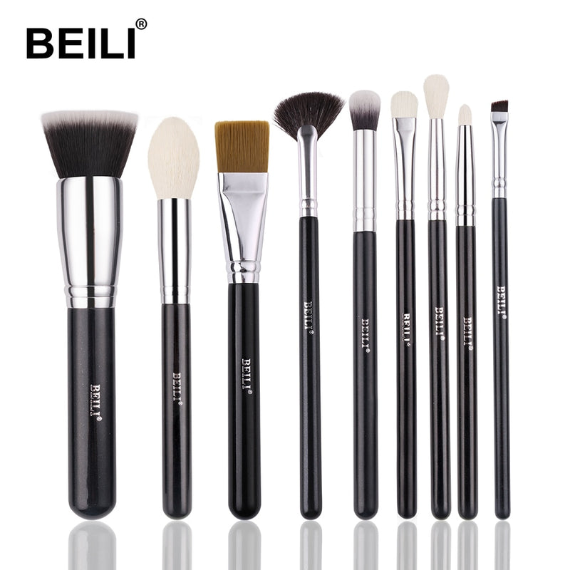 BEILI Goat - Conjunto de Pincéis de Maquiagem, Pincéis para Sombra de Maquiagem Profissional.