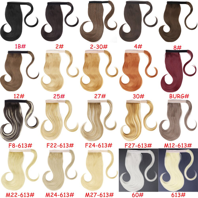 MERISIHAIR - Cabelo Sintético Longo, Reto, Moldável, c/ Presilha, Rabo de Cavalo, Extensão de Cabelo - Resistente ao Calor.