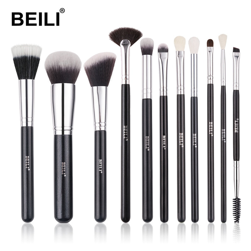 BEILI Goat - Conjunto de Pincéis de Maquiagem, Pincéis para Sombra de Maquiagem Profissional.