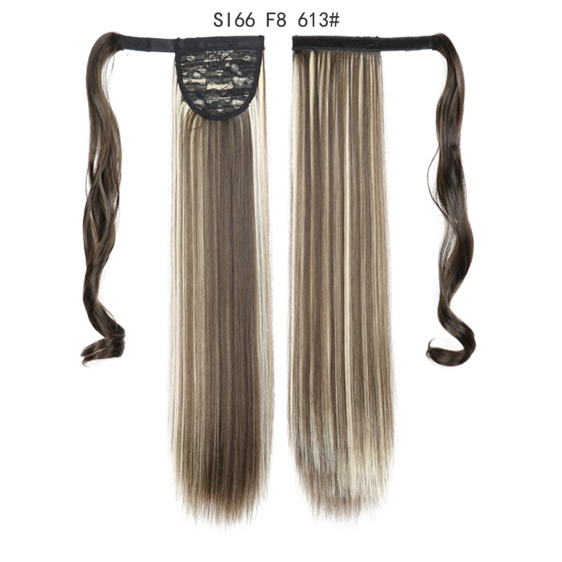 MERISIHAIR - Cabelo Sintético Longo, Reto, Moldável, c/ Presilha, Rabo de Cavalo, Extensão de Cabelo - Resistente ao Calor.