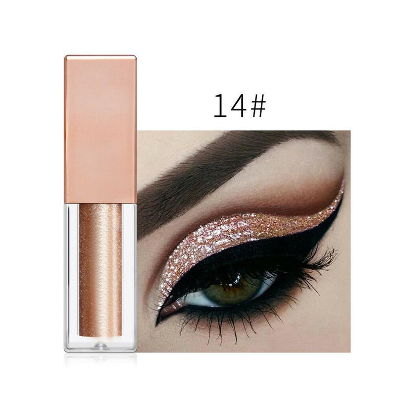 15 Cores Glitter Shimmer Metálico Sombra de Pigmento Único Sombra de Olhos Duradouro À Prova D'Água Fácil de Usar Maquiagem