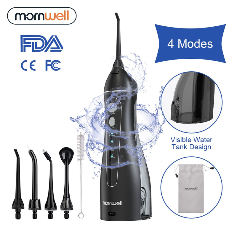 4 Modos Oral Irrigador Oral - USB Recarregável - Fio Dental Portátil.