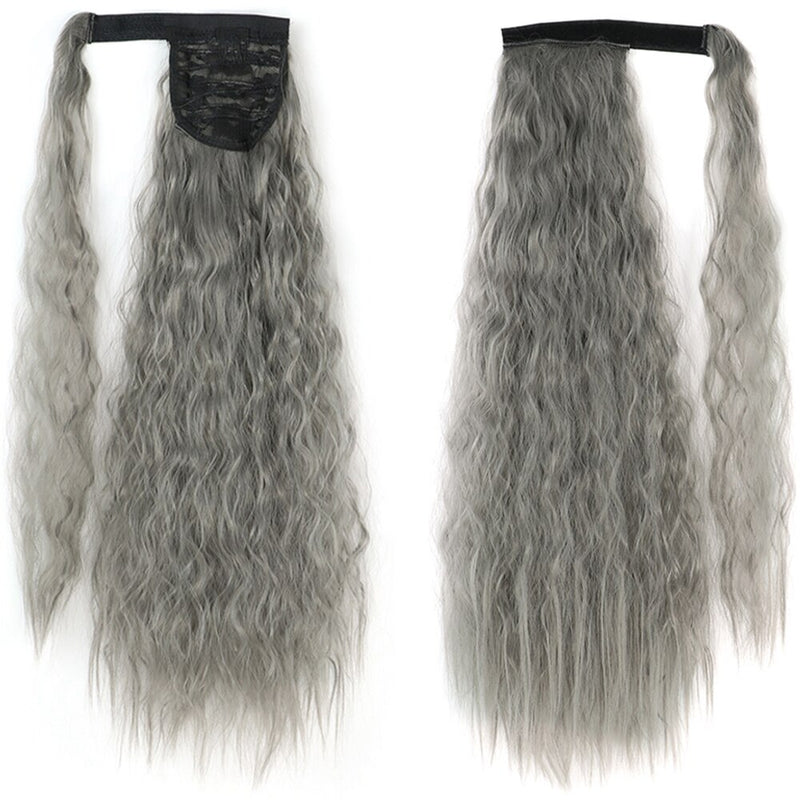 MERISIHAIR - Cabelo Sintético Longo, Reto, Moldável, c/ Presilha, Rabo de Cavalo, Extensão de Cabelo - Resistente ao Calor.