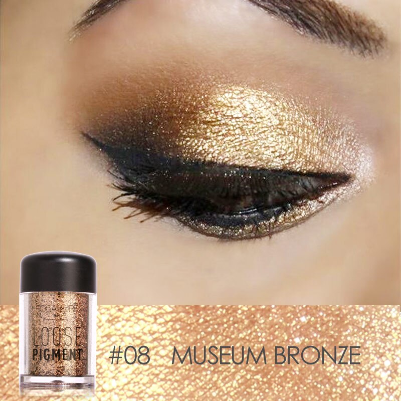 FOCALLURE - Sombras cosméticas em Glitter - 18 cores acetinadas e brilhantes.