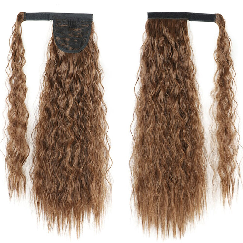 MERISIHAIR - Cabelo Sintético Longo, Reto, Moldável, c/ Presilha, Rabo de Cavalo, Extensão de Cabelo - Resistente ao Calor.