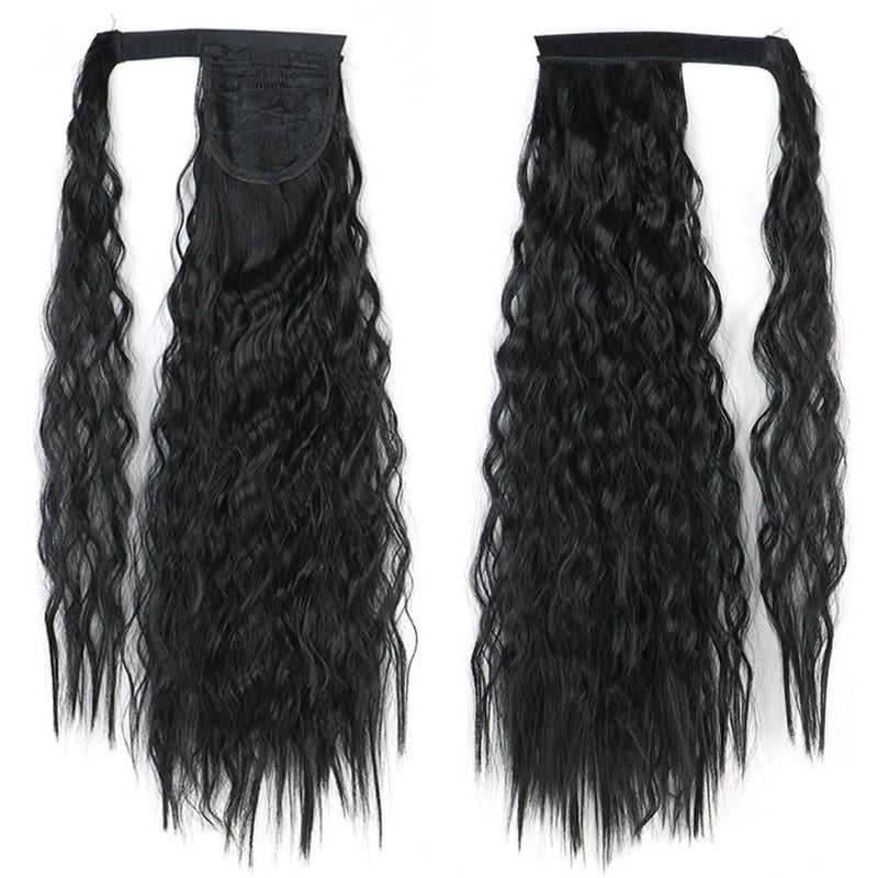 MERISIHAIR - Cabelo Sintético Longo, Reto, Moldável, c/ Presilha, Rabo de Cavalo, Extensão de Cabelo - Resistente ao Calor.