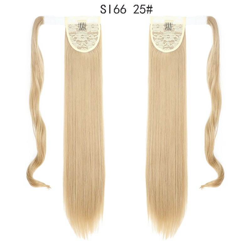 MERISIHAIR - Cabelo Sintético Longo, Reto, Moldável, c/ Presilha, Rabo de Cavalo, Extensão de Cabelo - Resistente ao Calor.