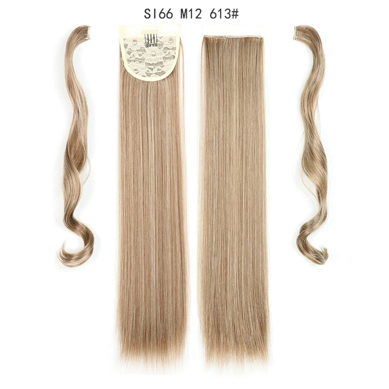 MERISIHAIR - Cabelo Sintético Longo, Reto, Moldável, c/ Presilha, Rabo de Cavalo, Extensão de Cabelo - Resistente ao Calor.