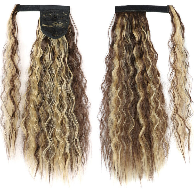 MERISIHAIR - Cabelo Sintético Longo, Reto, Moldável, c/ Presilha, Rabo de Cavalo, Extensão de Cabelo - Resistente ao Calor.