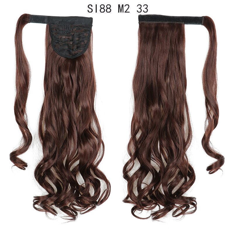 MERISIHAIR - Cabelo Sintético Longo, Reto, Moldável, c/ Presilha, Rabo de Cavalo, Extensão de Cabelo - Resistente ao Calor.