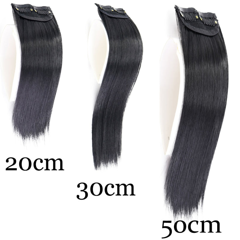 Extensões de Cabelo - com clips invisível - cabelo sintético 1 peça 2 clips.