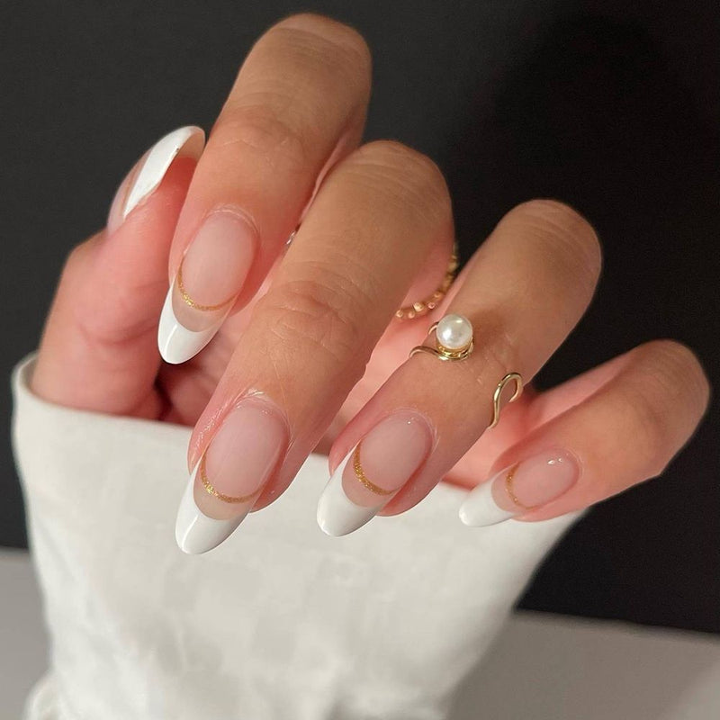 24 Pçs de Cabeça Oval de Unhas Postiças - Rosa Amêndoa. Unhas Falsas Artificiais Com Cola Cobertura Completa.