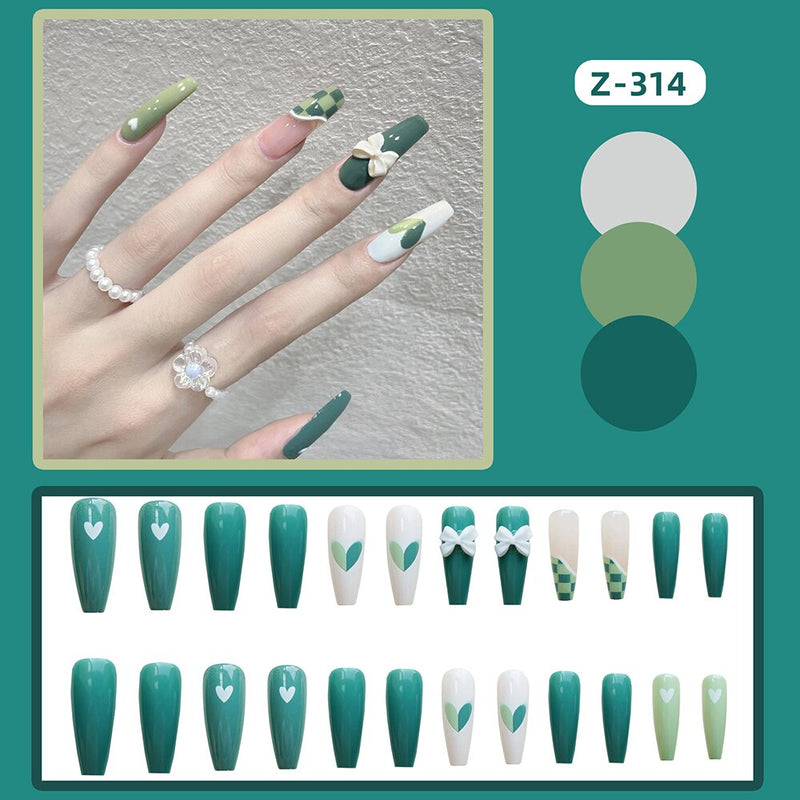 24 unidades de Unhas postiças decoradas com borboletas, manicure fashion, cobertura completa de acrílico para meninas.