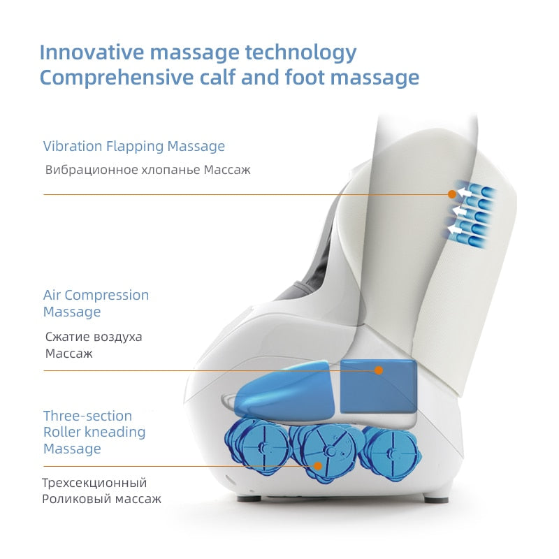 Máquina de Massagem elétrica para panturrilha e pés - MARESE Vibração Shiatsu Ar Compressão, Calor, Rolamento, Massageador de Pernas e Massageador de Beleza.