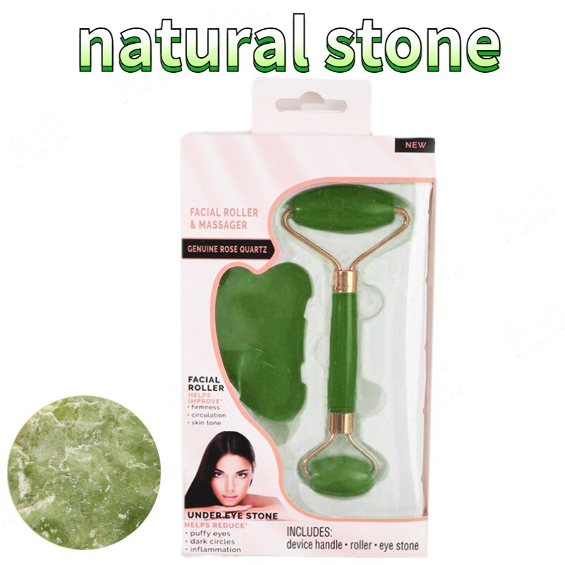 3 pcs Natural Pedra de Jade  - Pedra de Quartzo Rosa - Ferramentas para Rosto Pescoço Costas Corpo.